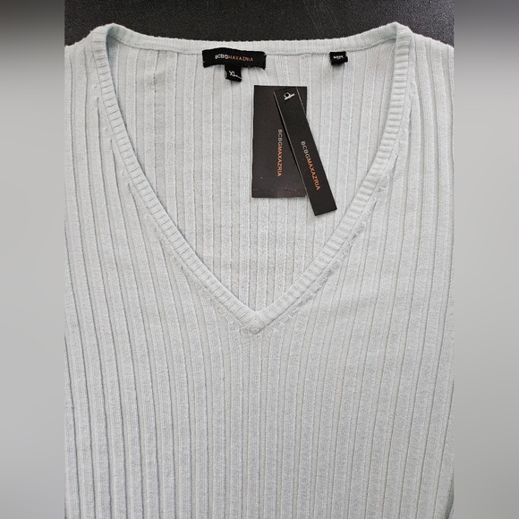 NWT - Silk Blend BCBG Maxazria Sky Blue Stretch Jersey - Size XL - Picture 5 of 8